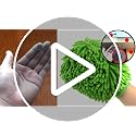 Green Chenille Microfiber Dusting Mitt, 10.5x8 Inch - view 7