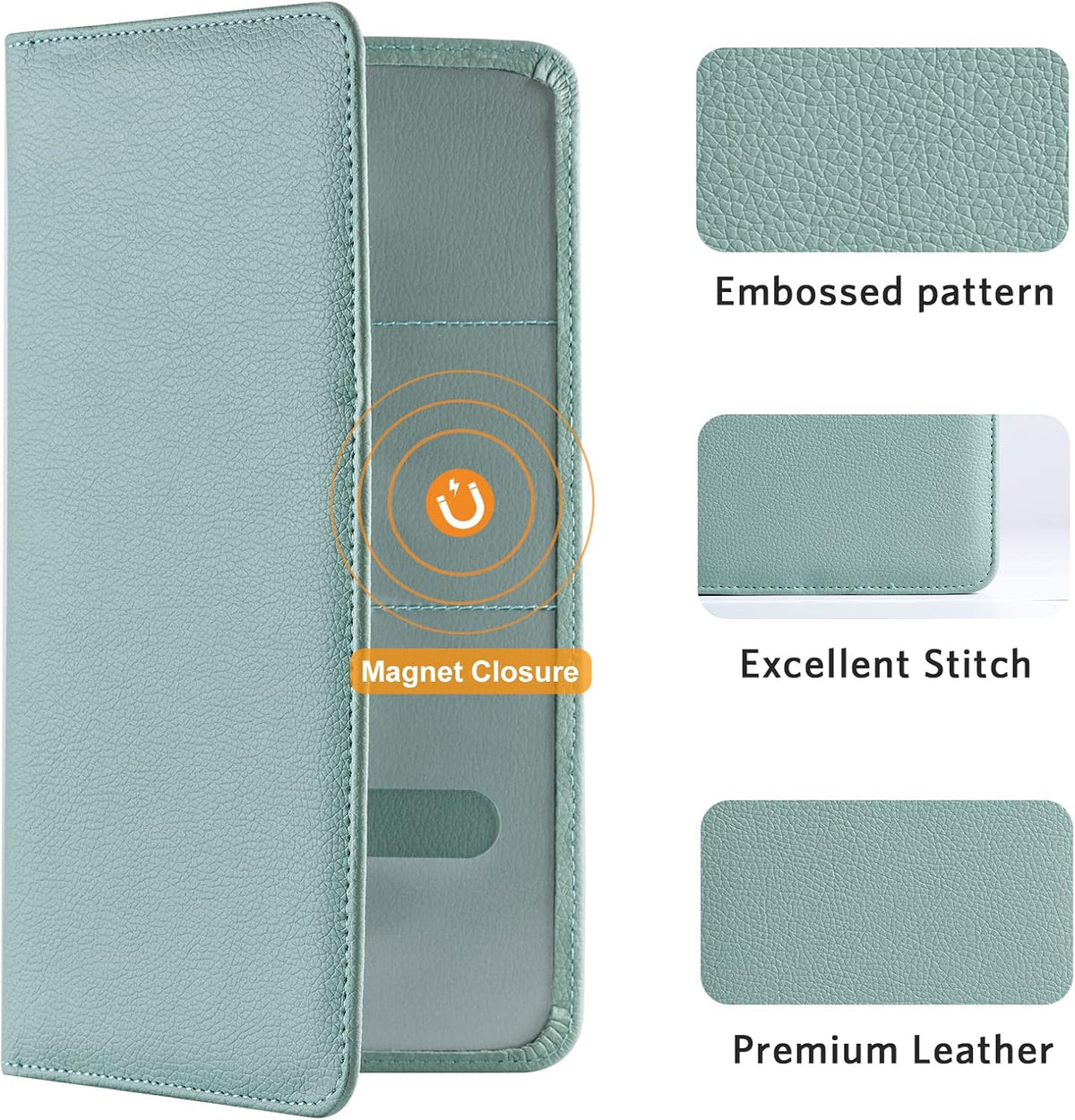 Car Registration and Insurance Holder - Vehicle Glove Box Car Organizer,Auto Truck Comparment Accessories Case with Magnetic Closure for Driver License,Cards - view 4