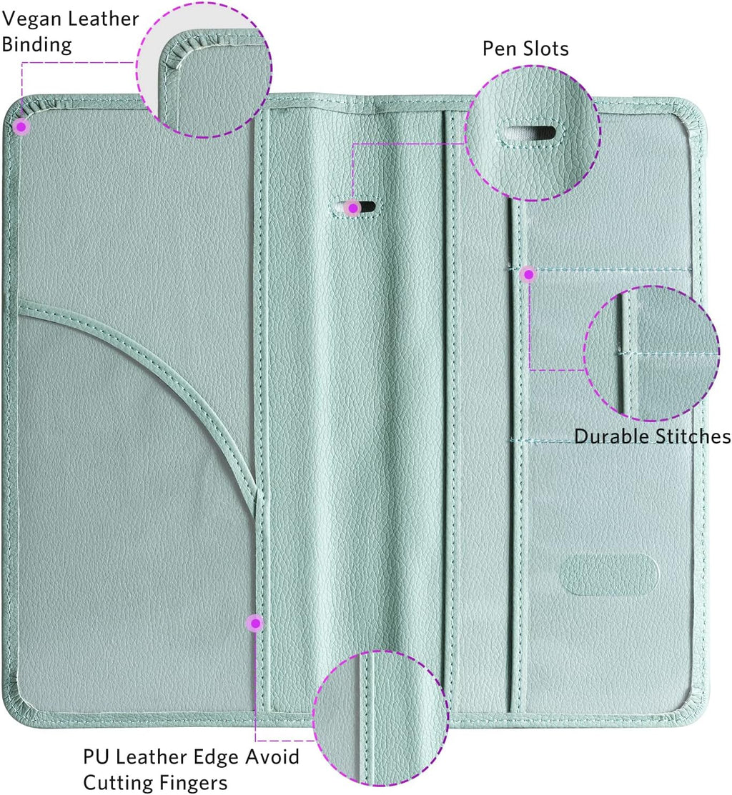 Car Registration and Insurance Holder - Vehicle Glove Box Car Organizer,Auto Truck Comparment Accessories Case with Magnetic Closure for Driver License,Cards - view 2