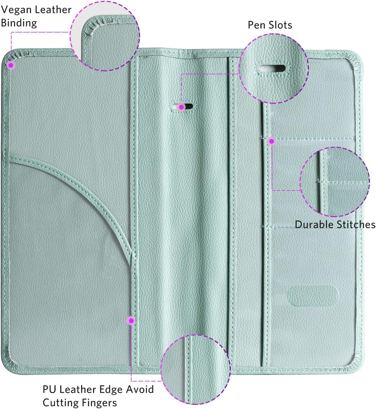 Car Registration and Insurance Holder - Vehicle Glove Box Car Organizer,Auto Truck Comparment Accessories Case with Magnetic Closure for Driver License,Cards - view 2