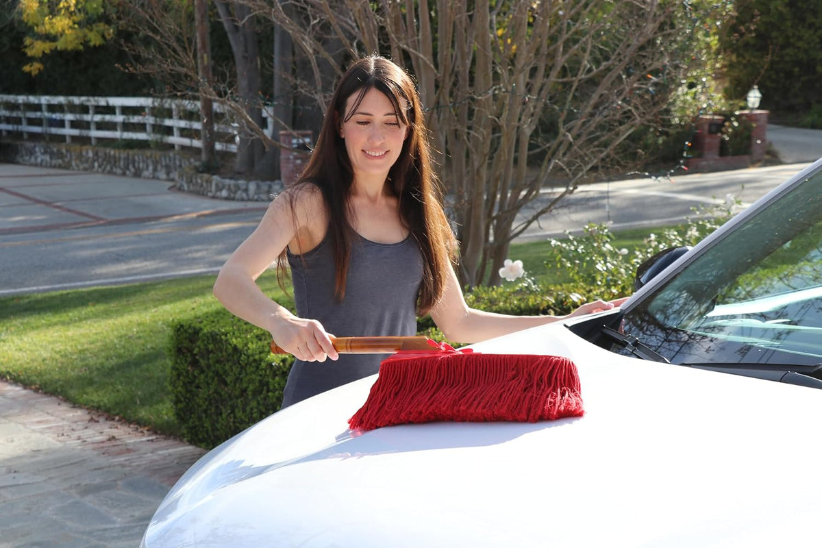 62442 Standard Car Duster with Wooden Handle,Red - view 6