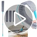 Retractable Gap Dust Cleaner Cleaning Tools with 3 Microfiber Dusting Cloths Long Handle 62.2inches Washable and Retractable Duster Brush for Cleaning Under Appliances Furniture Couch Fridge - view 6