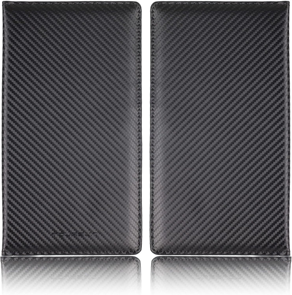 Car Registration & Insurance Card Holder, Carbon Fiber Black | Vehicle License Document Organizer, Glove Box Compartment, Interior Car Accessories, For Women Men - view 3