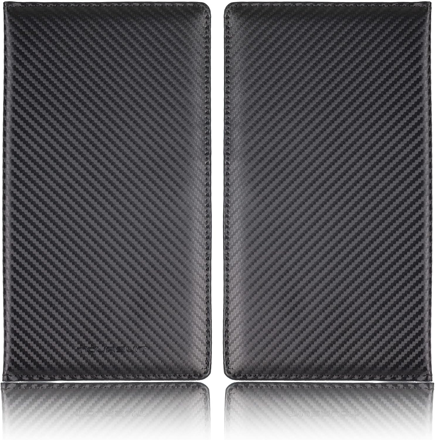 Car Registration & Insurance Card Holder, Carbon Fiber Black | Vehicle License Document Organizer, Glove Box Compartment, Interior Car Accessories, For Women Men - view 3