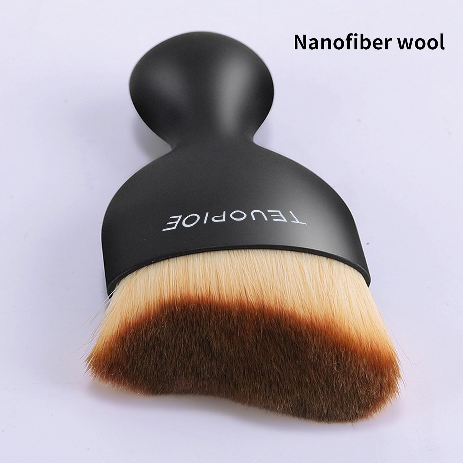 Car detailing brush for interior dusting and air vents, brown | soft synthetic bristles clean dashboards, vents, and consoles. Lightweight PP handle is suitable for dry or wet use. - view 6