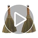 2Pcs Indoor Grass Broom Whisk Broom Thai Handle Broomstick Sweeping Cleaning Tool Asian Handmade Craft Broom for Home Kitchen Bedroom - view 7