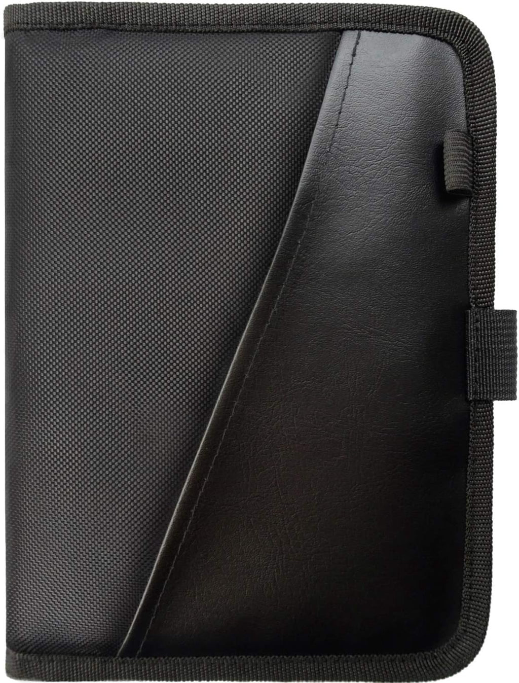 Glove box compartment organizer - car document holder - black | owner manual case pouch, vehicle storage wallet for registration and insurance card, auto paperwork holder, log book included