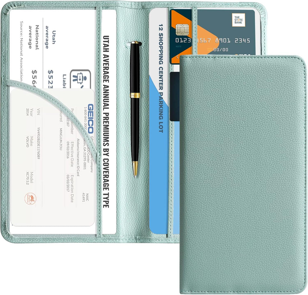 Car Registration and Insurance Holder - Vehicle Glove Box Car Organizer,Auto Truck Comparment Accessories Case with Magnetic Closure for Driver License,Cards
