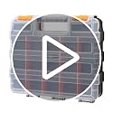 Double Side Tools Organizer, Customizable Removable Plastic Dividers, Hardware Box Storage, Excellent for Screws,Nuts,Small Parts, 34-Compartment, Black/Orange,12.6"L x 10.6"W x 3.2"H - view 7