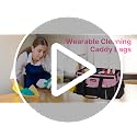 Large Wearable Cleaning Caddy Bag with Handles, Pink - view 7