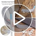 Retractable Gap Dust Cleaner Under Appliance Microfiber Duster Dust Brush with Extension Pole (36 to 49 inches) Cleaning Duster for Bed High Ceilings Furniture Bottom Household Gap Duster Gray - view 7