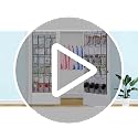 Over The Door Shoe Organizer 24 Large Mesh Pockets, White - view 7